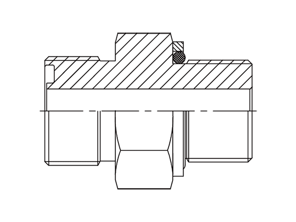 A drawing of DAOF5106Q hydraulic adaptor.