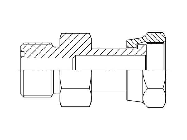 A drawing of DAOF51241 hydraulic adaptor.