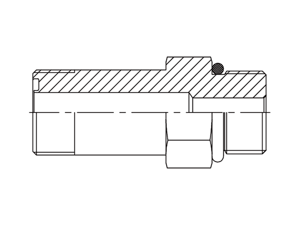 A drawing of DAOF5130J hydraulic adaptor.