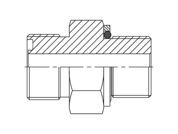 A drawing of DAOF5152Q hydraulic adaptor.