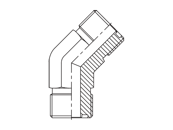 A drawing of DAOF54245 hydraulic adaptor.