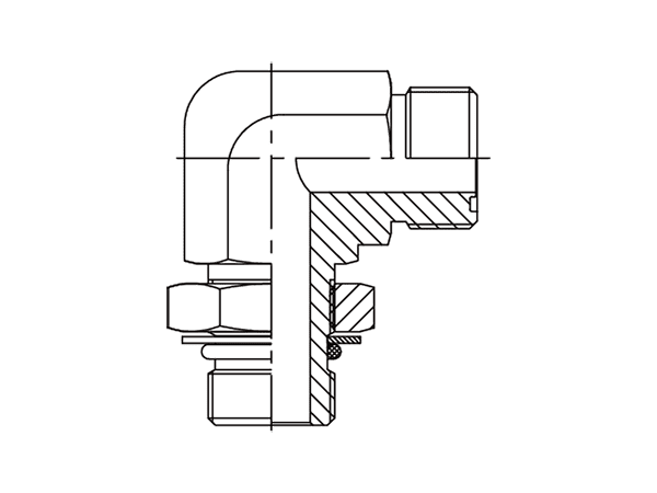 A drawing of DAOF59065 hydraulic adaptor.