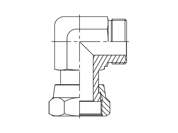 A drawing of DAOF59241 hydraulic adaptor.