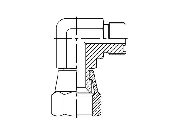 A drawing of DAOF59251 hydraulic adaptor.