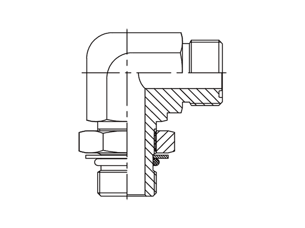 A drawing of DAOF59525 hydraulic adaptor.
