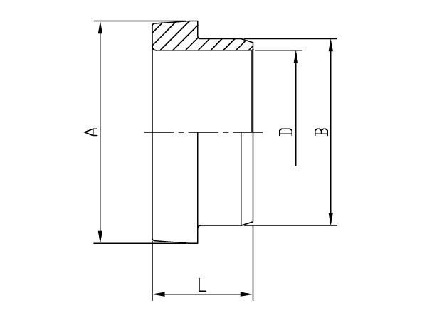 A drawing of DAOFR0000 hydraulic adaptor.