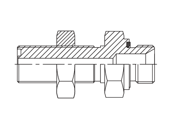 A drawing of DAOFT1061 hydraulic adaptor.