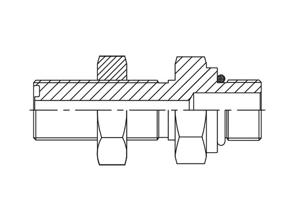 A drawing of DAOFT1305 hydraulic adaptor.