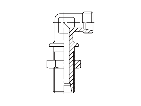 A drawing of DBL hydraulic adaptor.