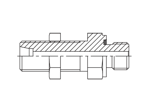 A drawing of DBMC-GED hydraulic adaptor.