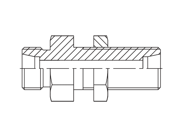 A drawing of DBU hydraulic adaptor.