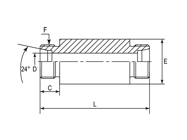 A drawing of DBUW hydraulic adaptor.
