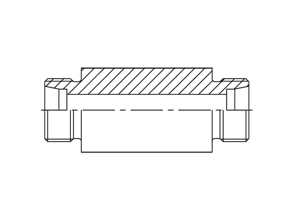 A drawing of DBUW hydraulic adaptor.