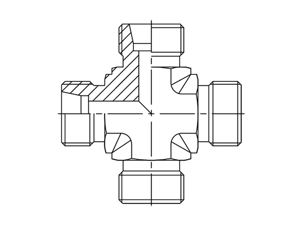 A drawing of DC hydraulic adaptor.