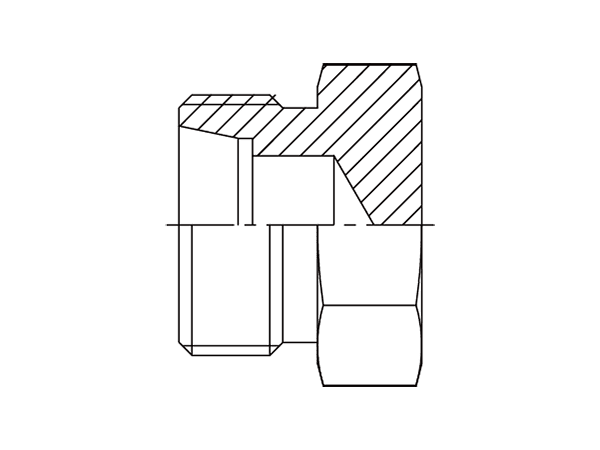 A drawing of DCA hydraulic adaptor.