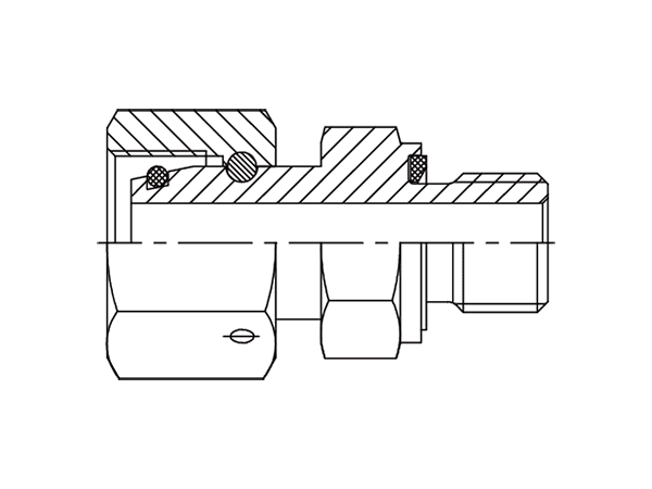 A drawing of DEGE-G hydraulic adaptor.