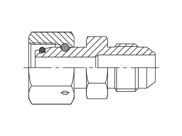 A drawing of DEGE-JC hydraulic adaptor.