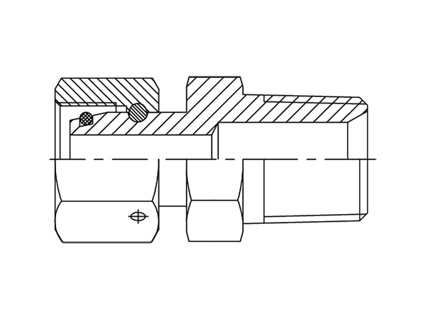 A drawing of DEGE-N hydraulic adaptor.