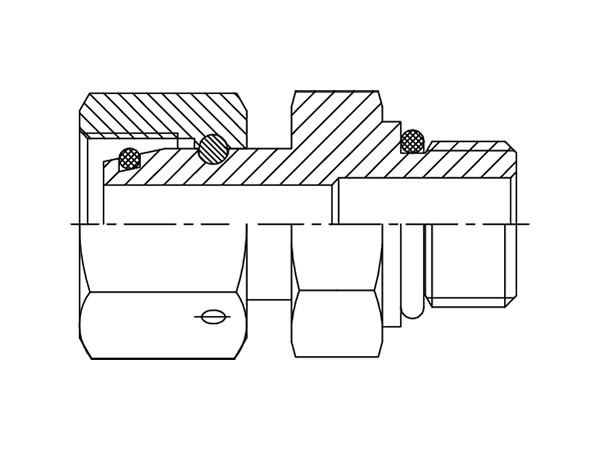 A drawing of DEGE-U hydraulic adaptor.