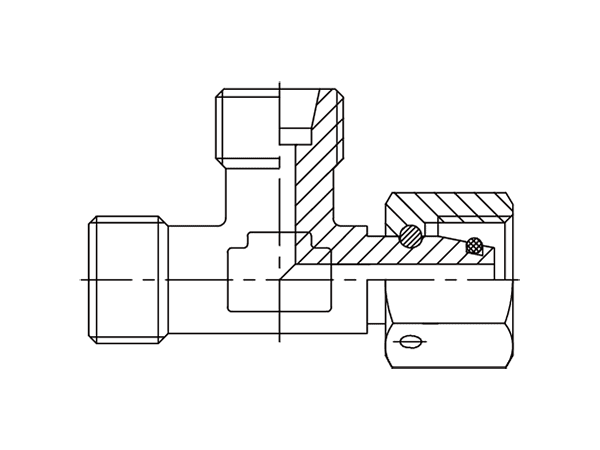 A drawing of DEL hydraulic adaptor.