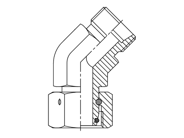 A drawing of DEV hydraulic adaptor.