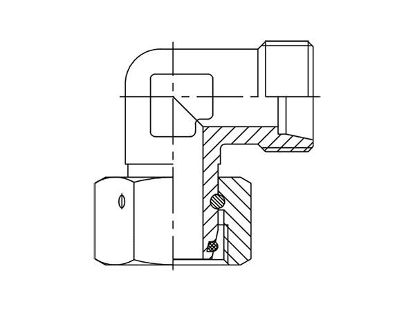 A drawing of DEW hydraulic adaptor.