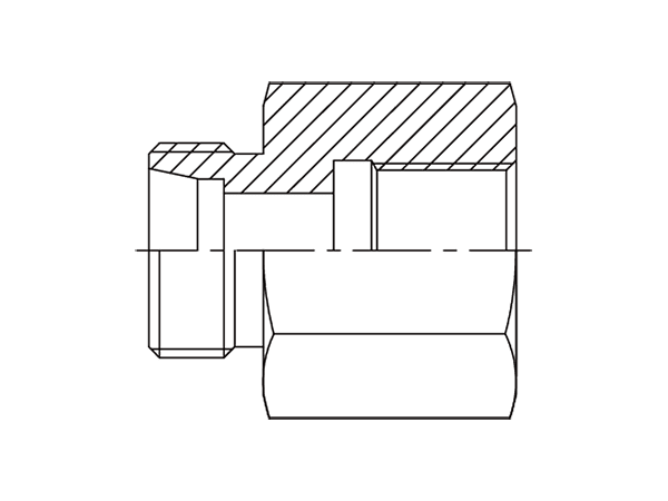 A drawing of DFC-G hydraulic adaptor.