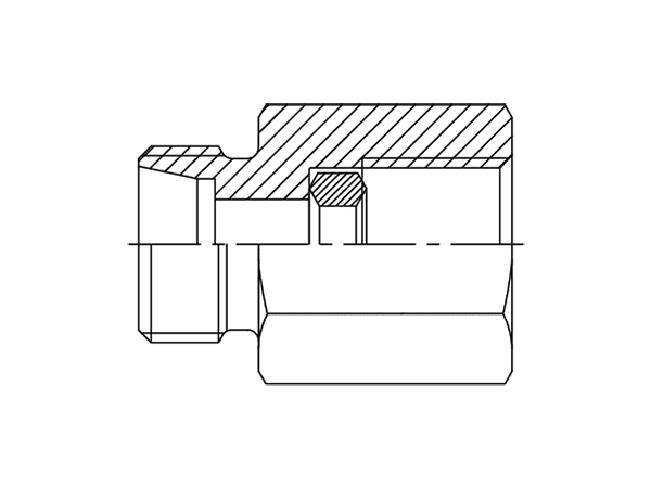 A drawing of DGC hydraulic adaptor.