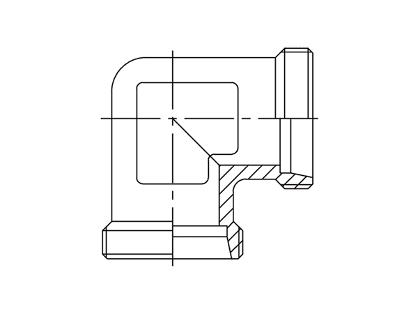 A drawing of DL hydraulic adaptor.