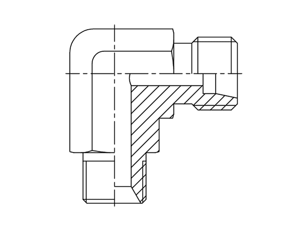 A drawing of DLM-G hydraulic adaptor.