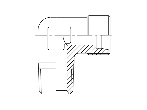 A drawing of DLM-N hydraulic adaptor.