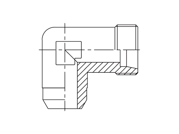 A drawing of DLS hydraulic adaptor.