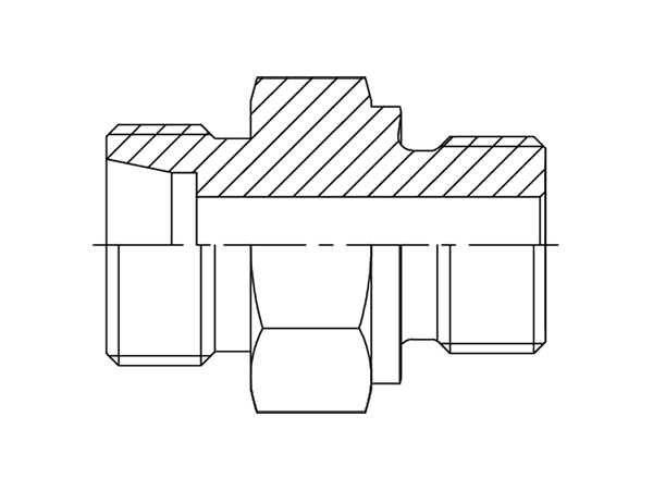 A drawing of DMC-G hydraulic adaptor.