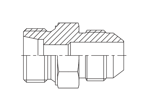 A drawing of DMC-JC hydraulic adaptor.