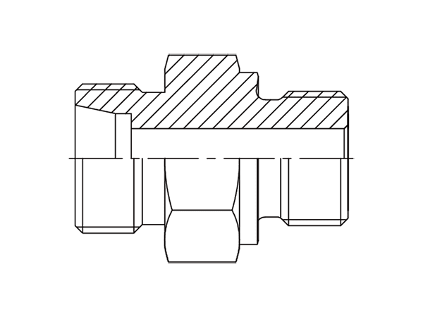 A drawing of DMC-M hydraulic adaptor.