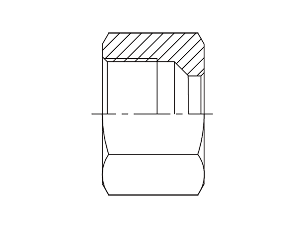 A drawing of DN hydraulic adaptor.