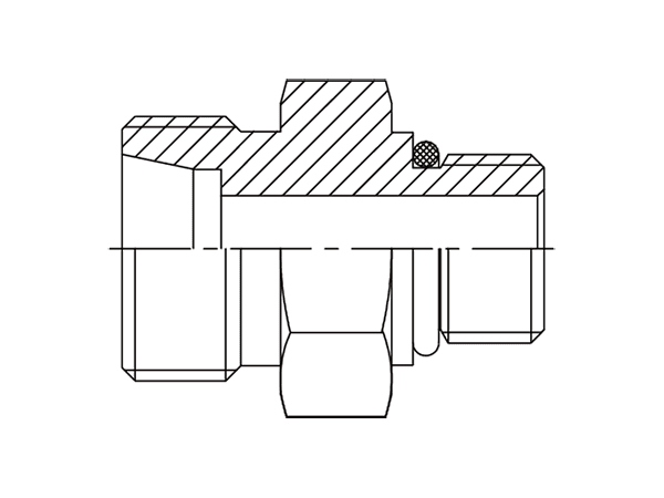 A drawing of DOM-U hydraulic adaptor.