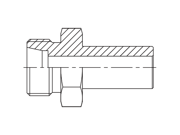 A drawing of DR hydraulic adaptor.