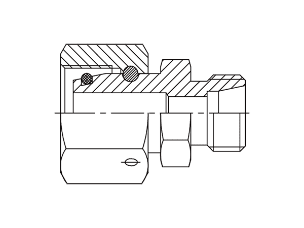 A drawing of DRED-L hydraulic adaptor.