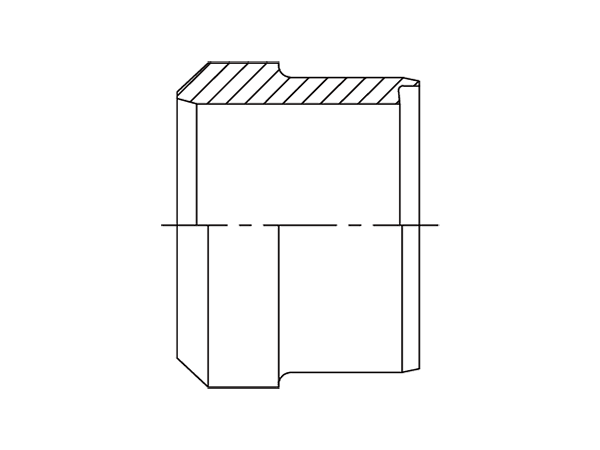 A drawing of DS hydraulic adaptor.