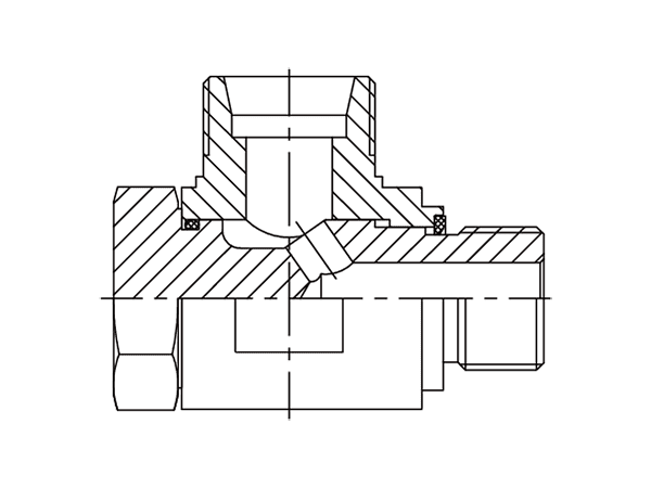 A drawing of DSVW-G hydraulic adaptor.