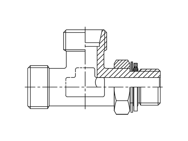 A drawing of DTL-GQ hydraulic adaptor.