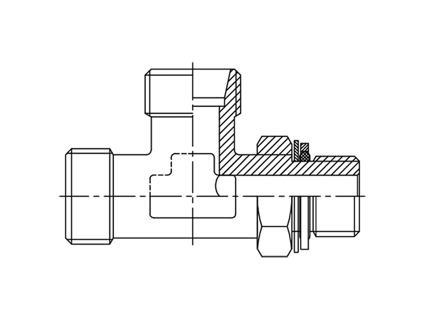 A drawing of DTL-MQ hydraulic adaptor.