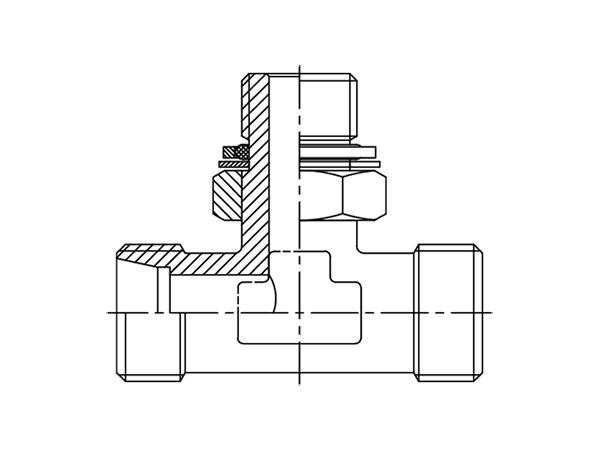 A drawing of DTT-GQ hydraulic adaptor.