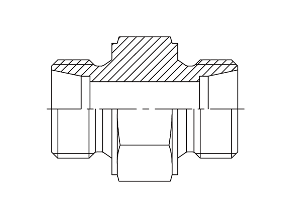 A drawing of DU-LH hydraulic adaptor.