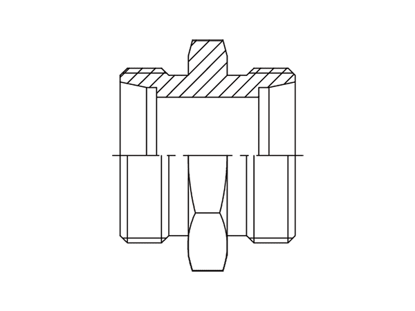 A drawing of DU hydraulic adaptor.