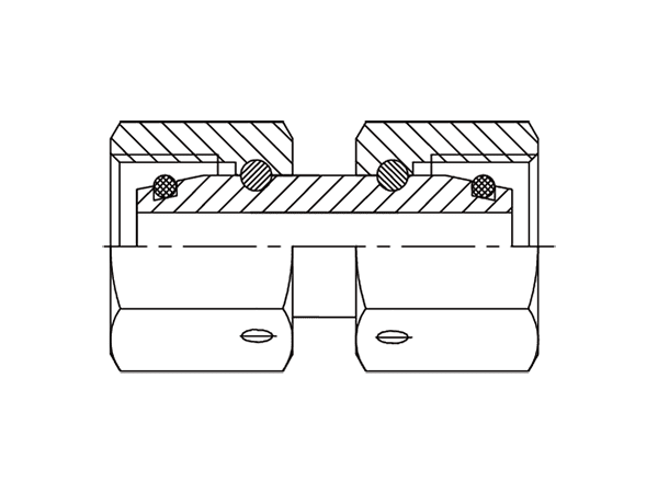 A drawing of DUE hydraulic adaptor.