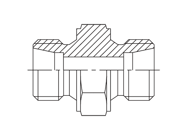 A drawing of DUR-LH hydraulic adaptor.