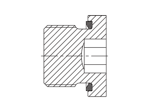 A drawing of DVSTI-GED hydraulic adaptor.