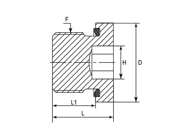 A drawing of DVSTI-MED hydraulic adaptor.
